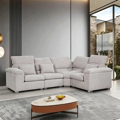 Soffa Ffabrig Cornel Adrannol